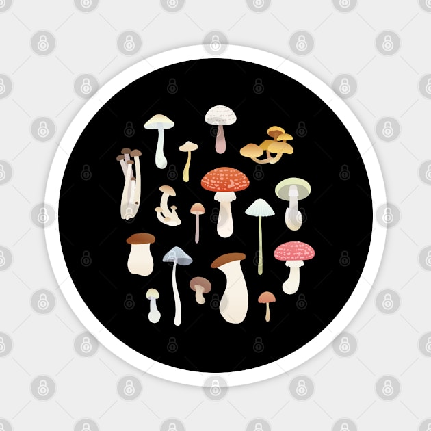 dreamy mushrooms Magnet by Noristudio